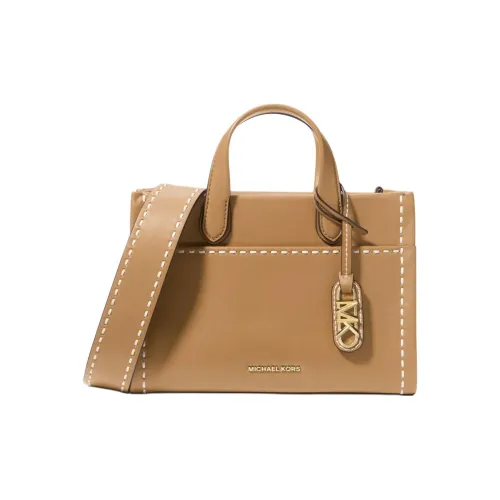 MICHAEL KORS Gigi Cow Leather Tote Bag, Shopping Bag, Shoulder Bag, Crossbody Bag, Handbag Small Size Women's Camel