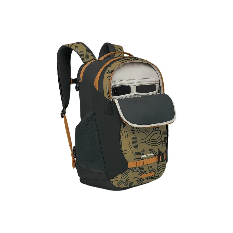 OSPREY Recycled Polyester Backpack Unisex Black & Green-2