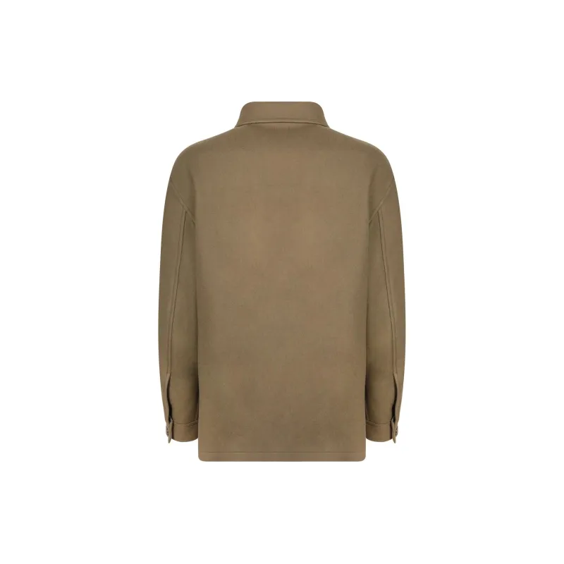 Tagliatore Spread Collared Buttoned Shirt Jacket-1