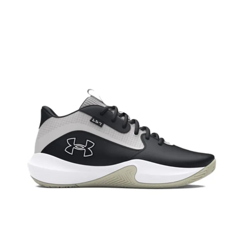 Under Armour Lockdown 7 Cushioning, Wear Resistant Low Top Basketball Shoes Men's Black Gray-1