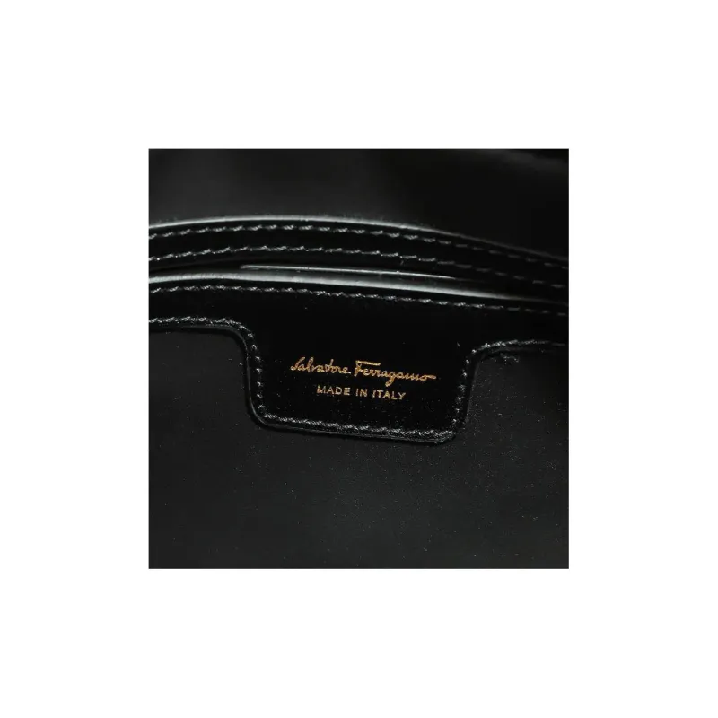 Ferragamo Vara Bow Leather Crossbody Black-5