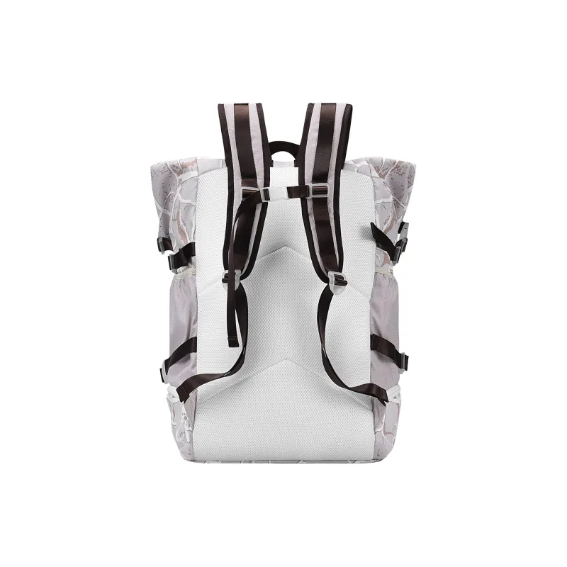 FINITE LOOP Bottle Eco Friendly Cloth Backpack Tubas Unisex Ecru-2