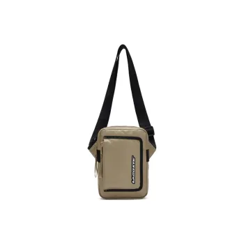 LACOSTE Coated Polyester Crossbody Bag Shoulder Bag Men's Steel Blue/Tea Brown