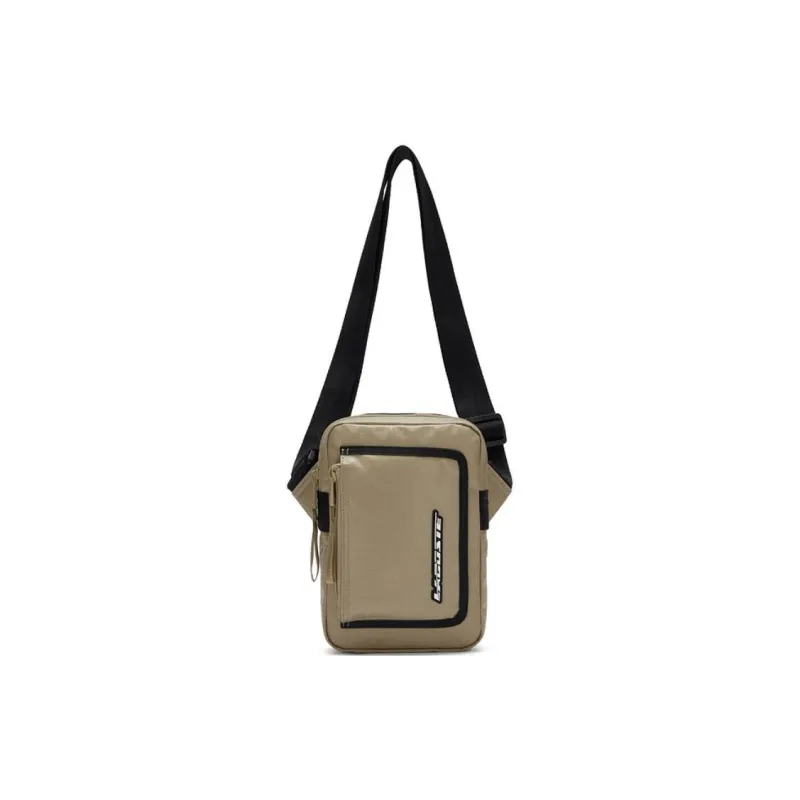 LACOSTE Coated Polyester Crossbody Bag Shoulder Bag Men's Steel Blue/Tea Brown-4