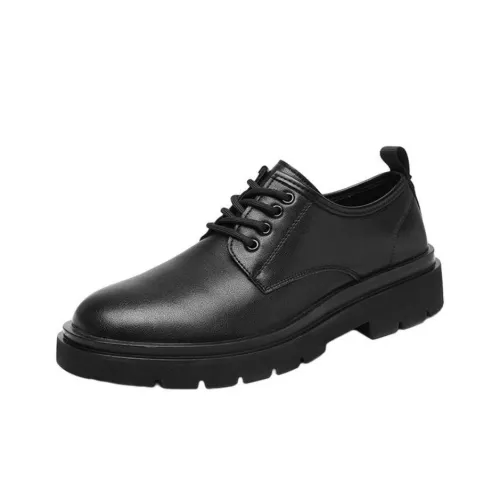 G.N.SHIJIA Dress Shoes Men Low-Top Black