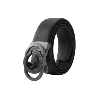 15 MINS Automatic Buckle Belt Suitable For Young Men Business Casual Authentic Leather Belts Men's 3.5cm Width