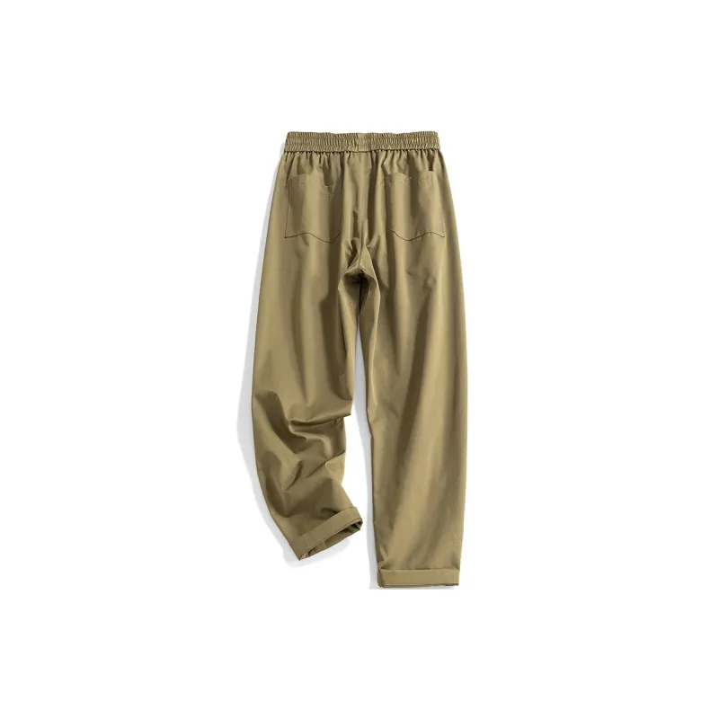 HCHUICHENG Casual Pants Unisex Dark Khaki-15