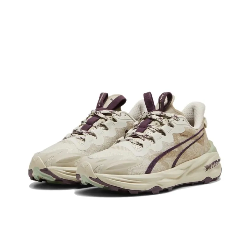PUMA Fast Trac Nitro Cushioning, Slip Resistant, And Abrasion Resistant Low Top Running Shoes Women's Beige-2