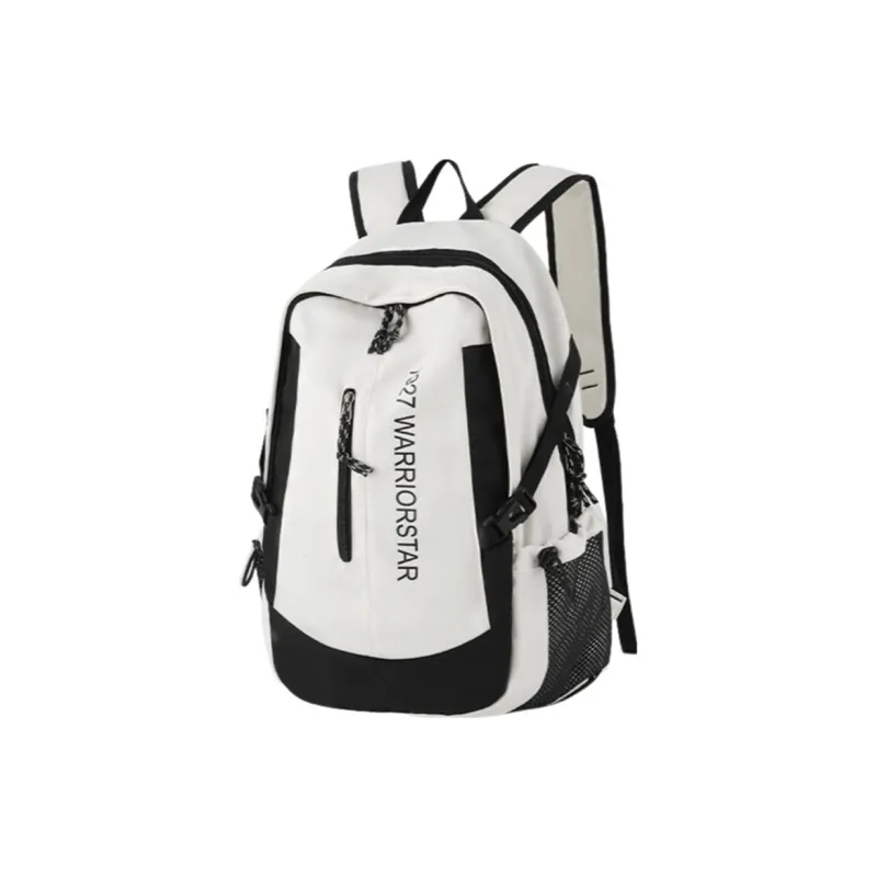 Warrior Nylon Backpack Unisex Black/White-1