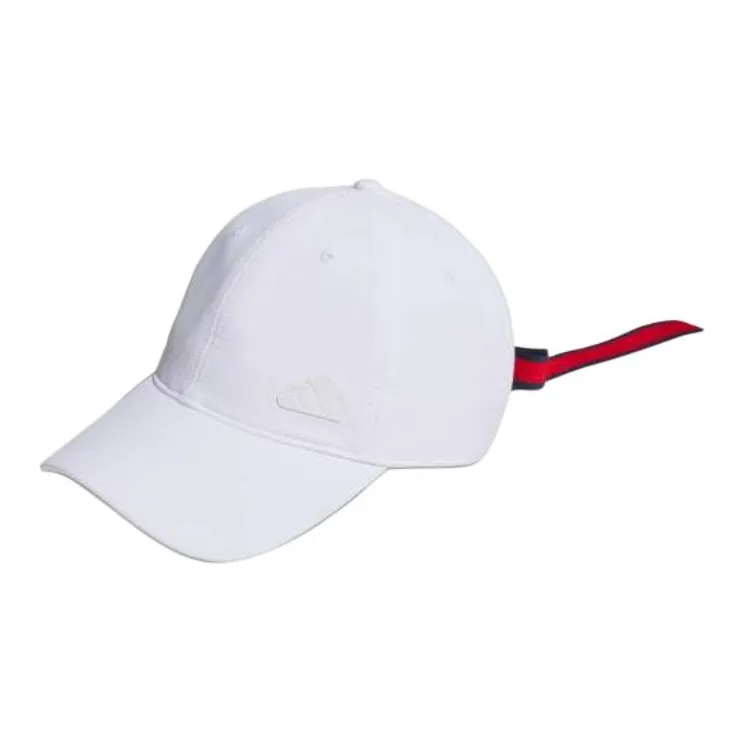 Adidas Elastane Plain Weave Baseball Caps Women's White-0