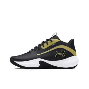 Under Armour Lockdown 7 Abrasion Resistant Cushioning Low Top Basketball Shoes Men's Black Gold