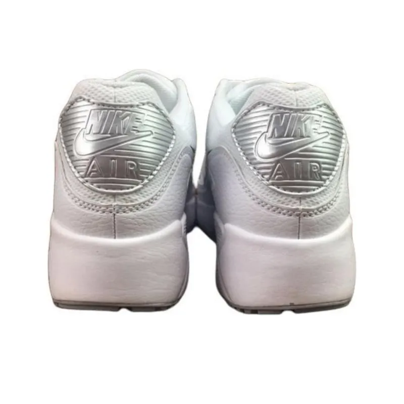 Nike Air Max 1 Anti Slip Wear Resistant Low Top Casual Running Shoes Unisex White Silver-3