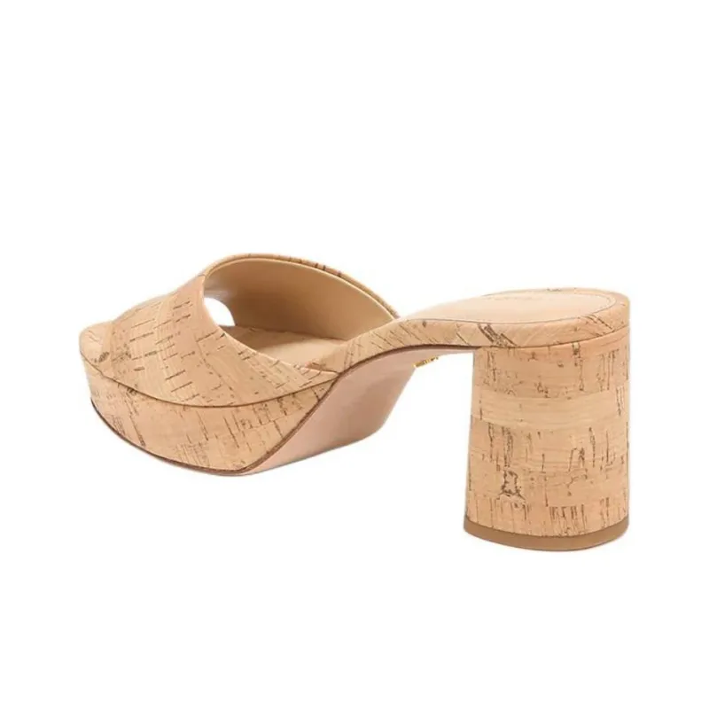 VERONICA BEARD Slide Slippers 7cm Women's Tan-3