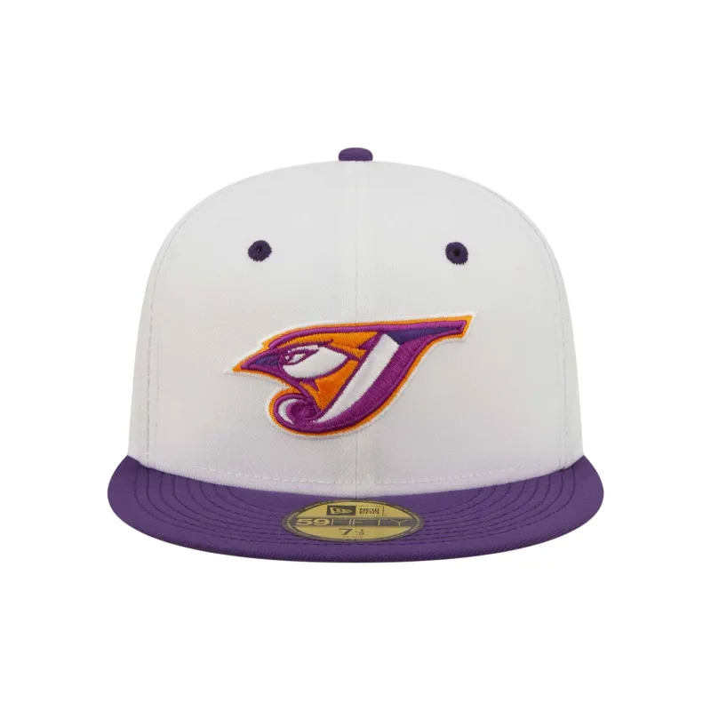 New Era Polyester Baseball Caps Men's White Purple-1