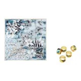 Gray Green+Random Silk Scarf Clip