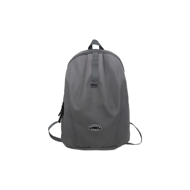 OURFUN Canvas Backpack Unisex White/Ecru/Gray/Black-4