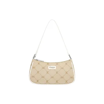 Kappa Matte Leather Shoulder Bag, Pochette, Handbag, Shoulder Bag Women's Beige Milk Coffee