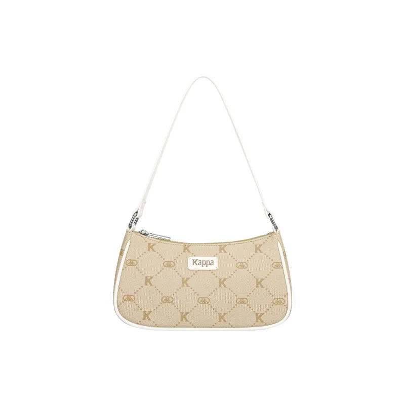 Kappa Matte Leather Shoulder Bag, Pochette, Handbag, Shoulder Bag Regular Women's Beige Milk Coffee-0