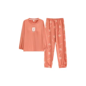 FENTENGCARE Pajama Set Women's Orange Red