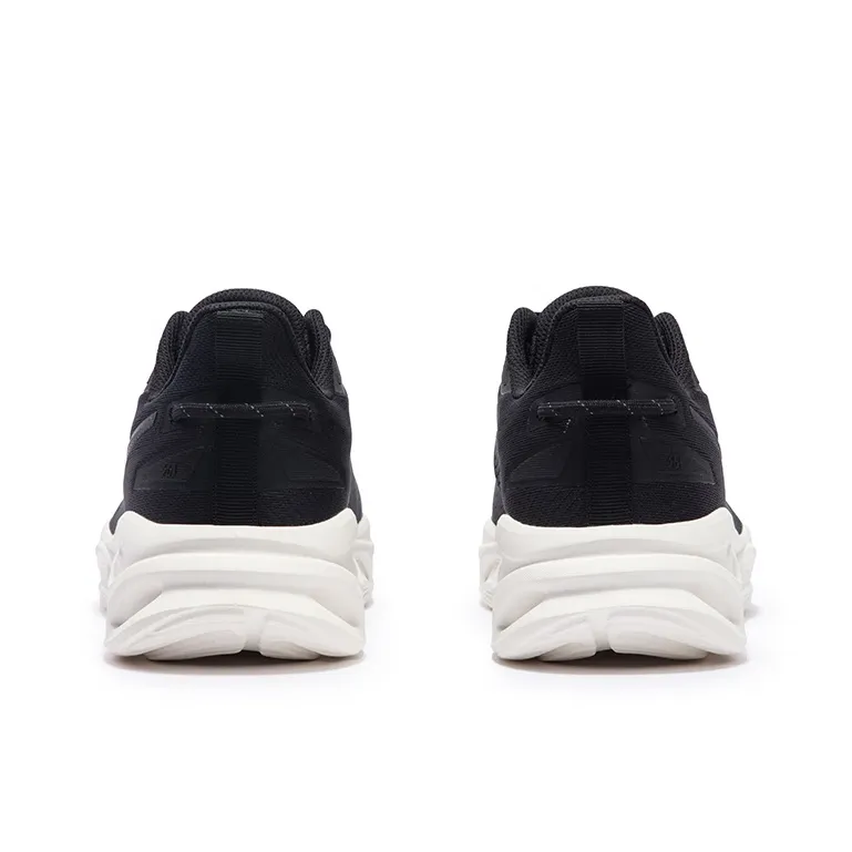 361° Cushioning Wear Resistant Low Top Casual Running Shoes Men's Black White-3
