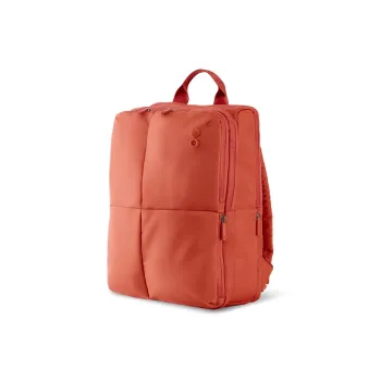 ECHOLAC Polyester Backpack Medium Size Unisex Orange/Black