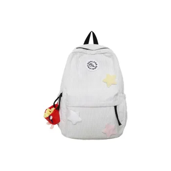 Parker Bear Corduroy Backpack Unisex White/Black/Blue/Brown