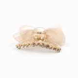 Champagne Bowknot Claw Clip