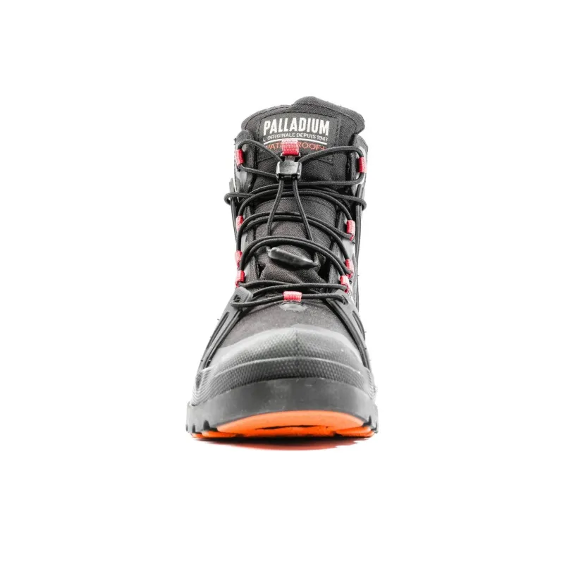 Palladium Pampa Wear resistant And Waterproof High Top Outdoor Shoes Women's Black Pink-3