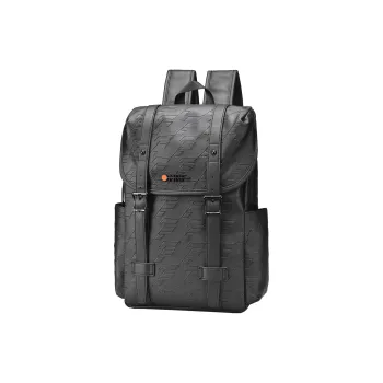ONRF PVC Travel Backpack Laptop Bag Regular Unisex Black