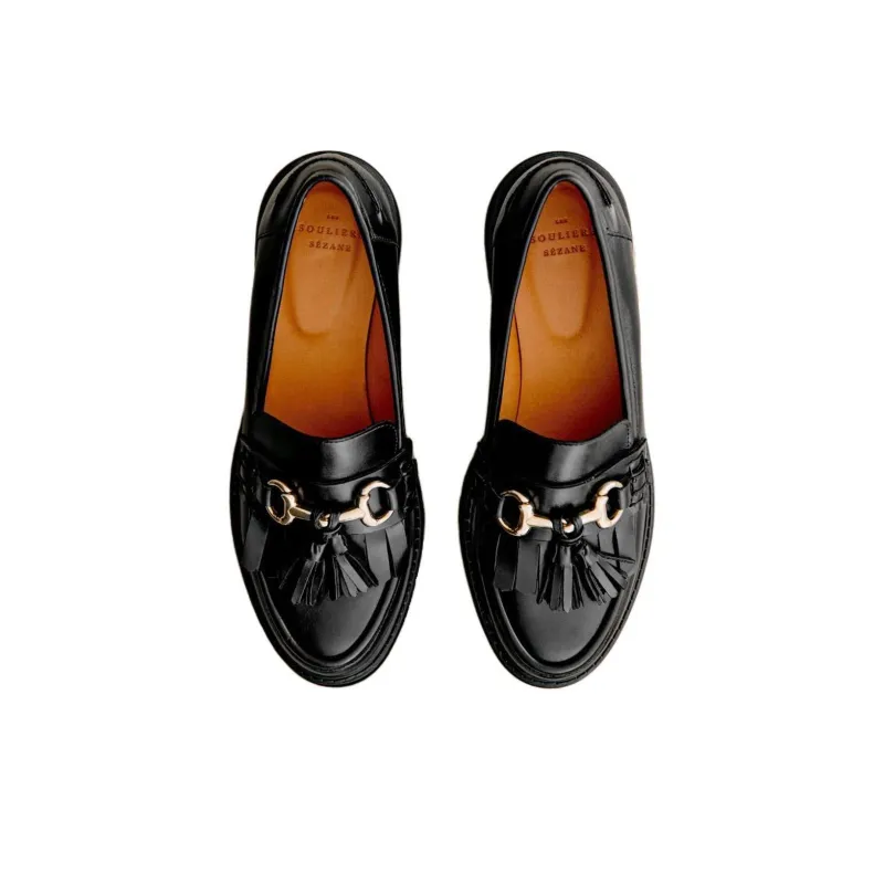 Sezane Amy Loafers 3cm Women's Black-3