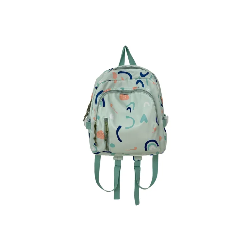 OURFUN Nylon Fabric Backpack White/Black/Pink/Green/Blue-7