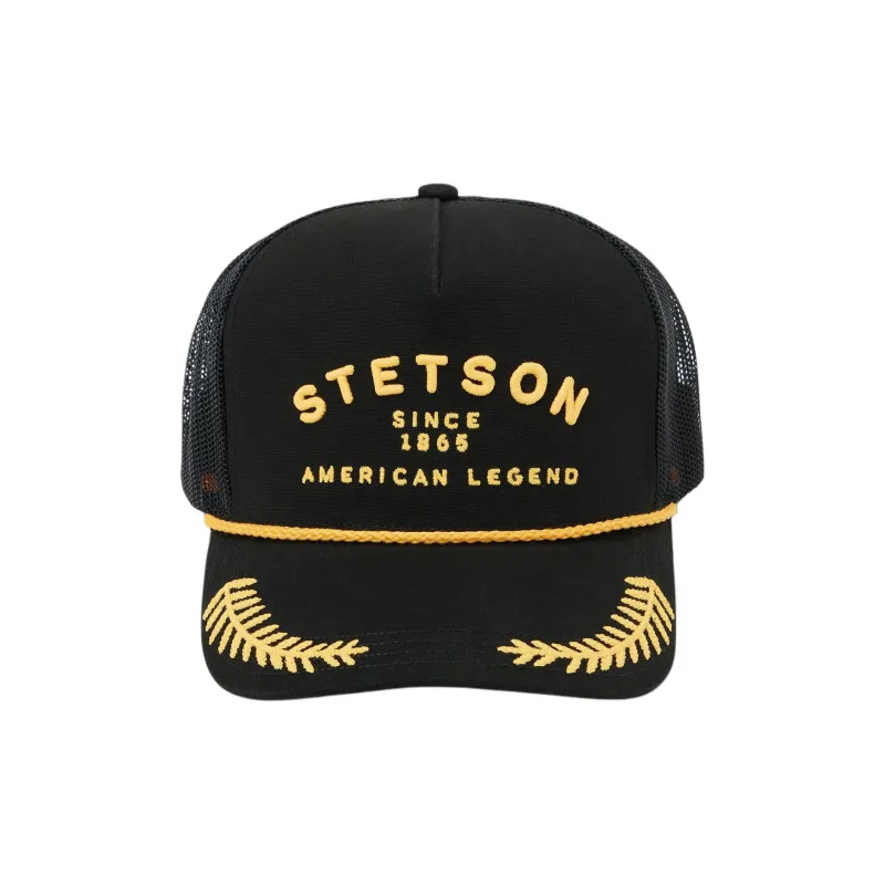STETSON Polyester Mesh Baseball Caps Unisex Black-1