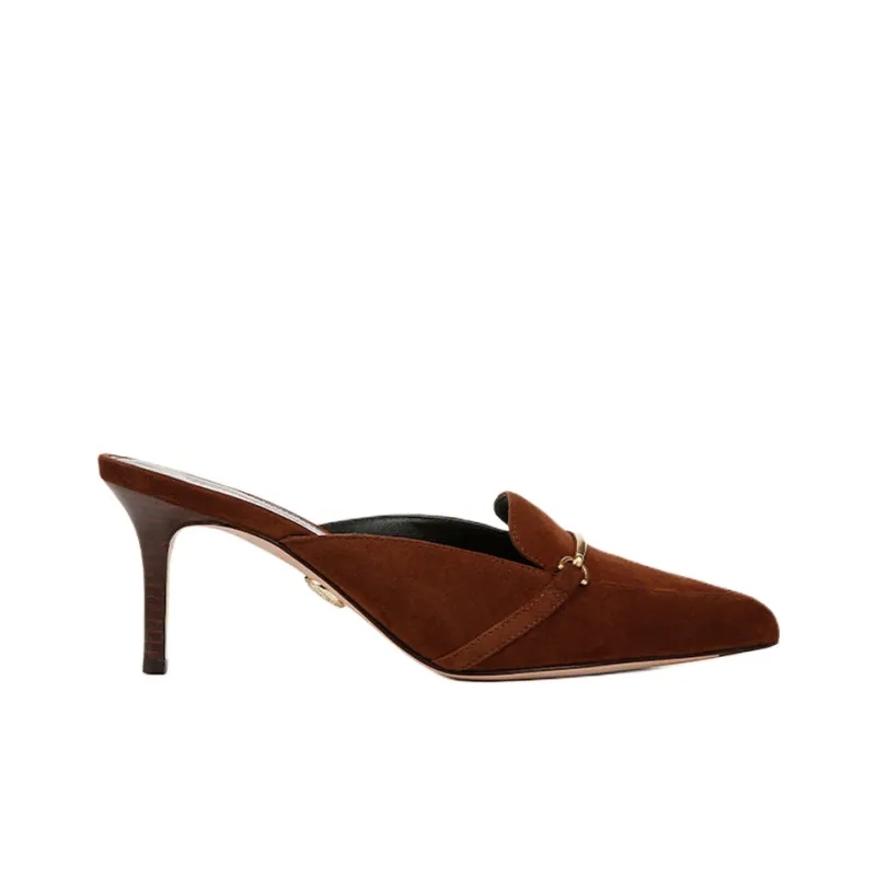 VERONICA BEARD Closed Toe Slippers 7cm Women's Umber-1