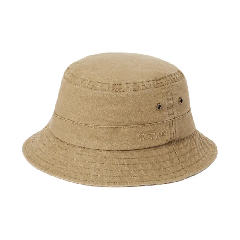 STETSON Cotton Bucket Hats Unisex Khaki-2