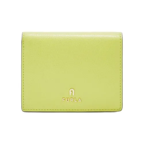 Furla Leather Wallet Trumpets Women's Bright Green