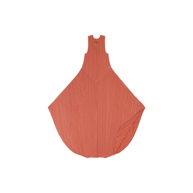 PLEATS PLEASE ISSEY MIYAKE SS24 Sleeveless Dress Women's Coral Pink-3