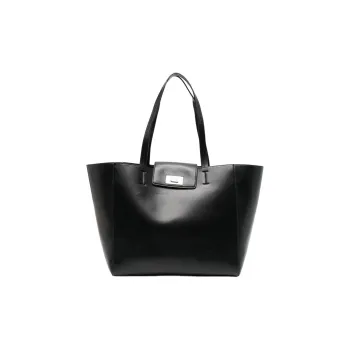 CALVIN KLEIN Recycled Polyester With Polyurethane Coating Tote Bag Shopping Bag Handbag Women's Black