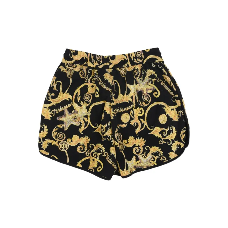 TCH Casual Shorts Women's Black Base Gold Logo-1