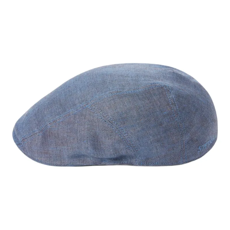 STETSON Linen Cotton Polyester Blend Berets Unisex Blue-4