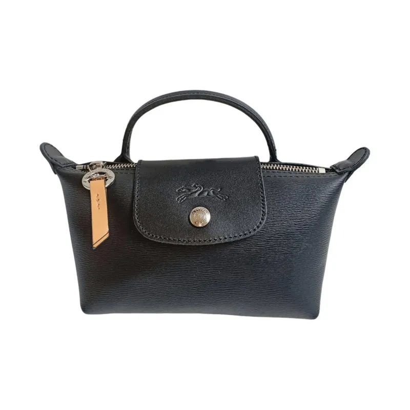 LONGCHAMP Le Pliage City Coated Canvas Dumpling Bag Handbag Women's Black-0
