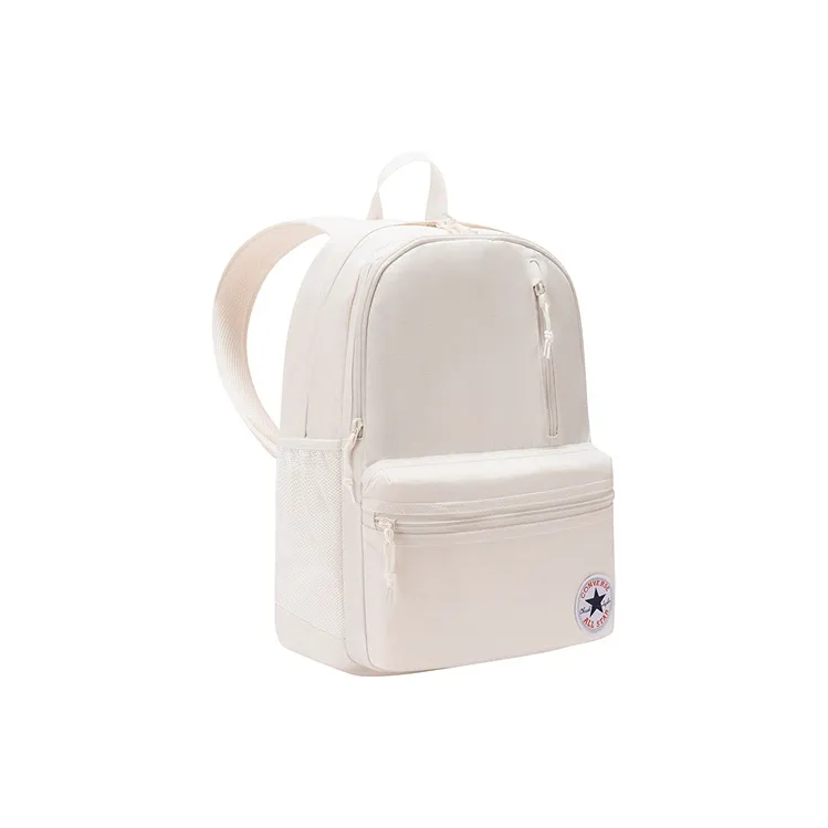 Converse Polyester Backpack Regular Unisex Classical Style White-3