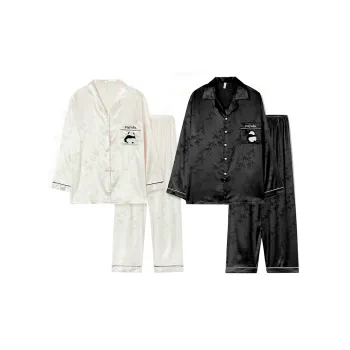 O'MESIK Pajama Set Unisex Black White
