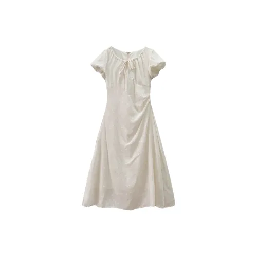 Udon House Short-Sleeved Dresses Women's Off White