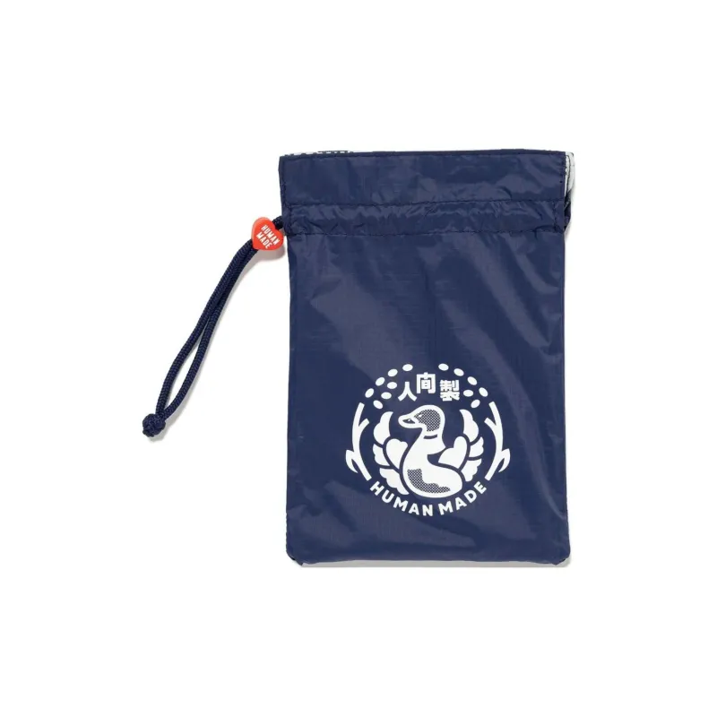 HUMAN MADE Cotton Drawstring Bag Storage Bag Trumpets Unisex Marine Blue-1