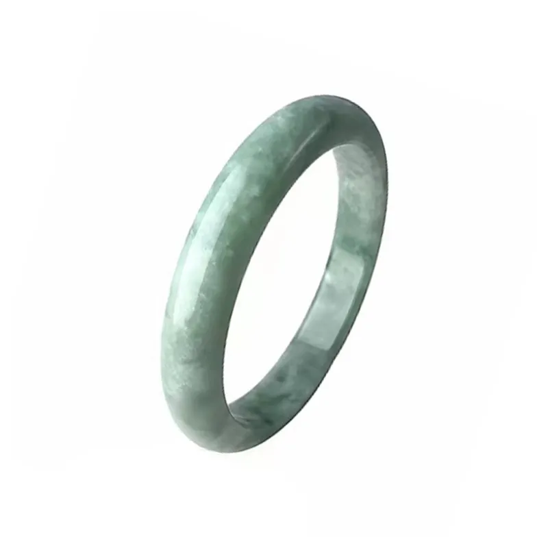 Yi Zhi Jing Bean Type Jadeite Bangles Women's-4