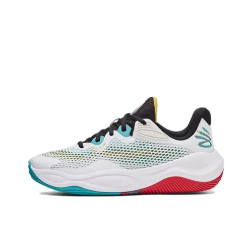 Under Armour Curry Splash 24 Basketball Shoes Unisex Low-Top White/cool Pink/with Blue