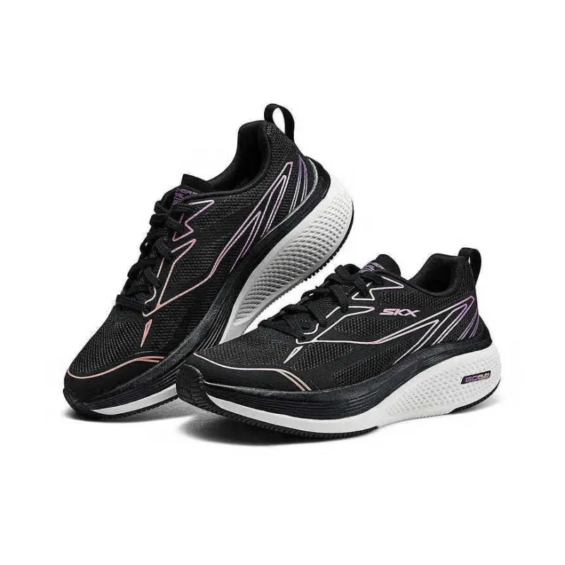 Skechers WOMEN'S GO Series Breathable Support Rebound Low Top Casual Running Shoes Women's Black Purple-2