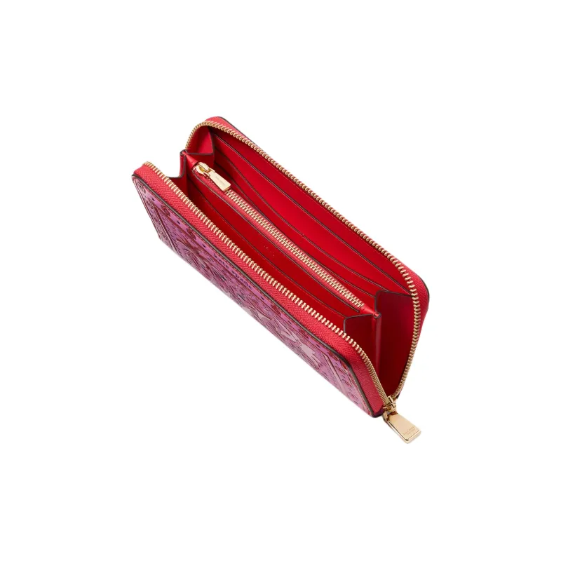 Kate Spade Saffiano Leather Wallet Women's Pink & Red-2
