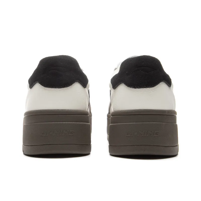 LiNing Cheese 2.0 German Training Anti Slip And Wear Resistant Breathable Low Top Skateboard Shoes Women's White Black-4