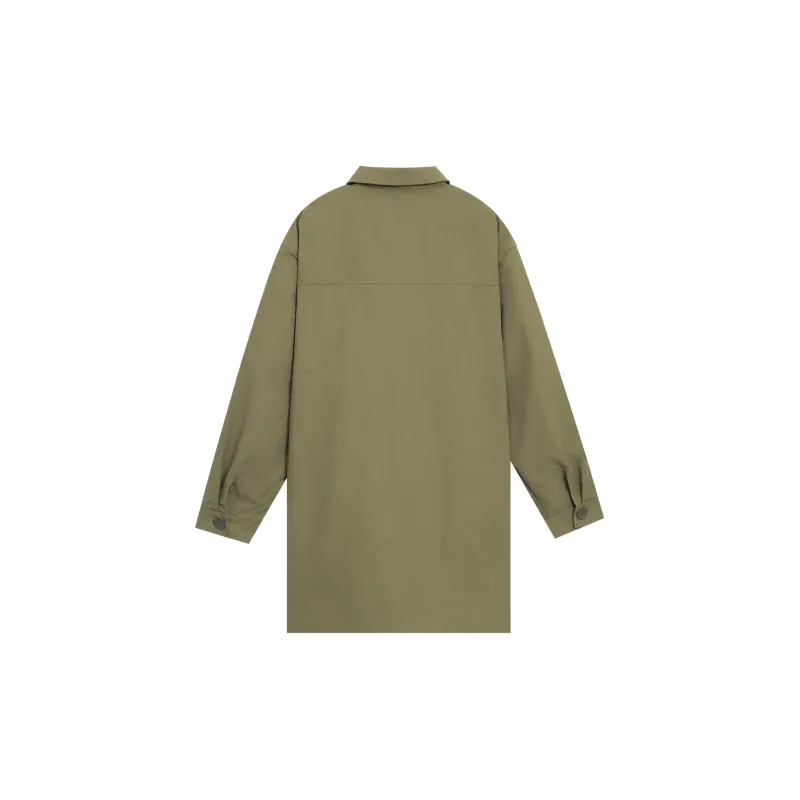 Bodydream Trench Coats Unisex Brown Green-1